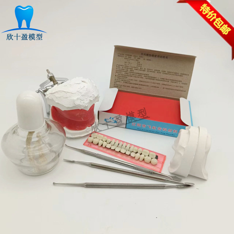 牙科 学生排牙练习材料 技工排牙蜡堤成型工具 全口义齿模型蜡堤