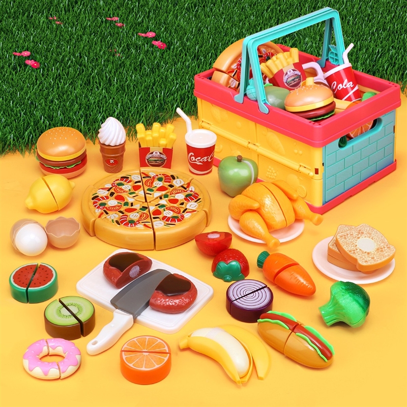 NUKied Nutch children fruit and vegetable fruit Cheroy toy vegetable baby over home emulated kitchen Western meal-Taobao