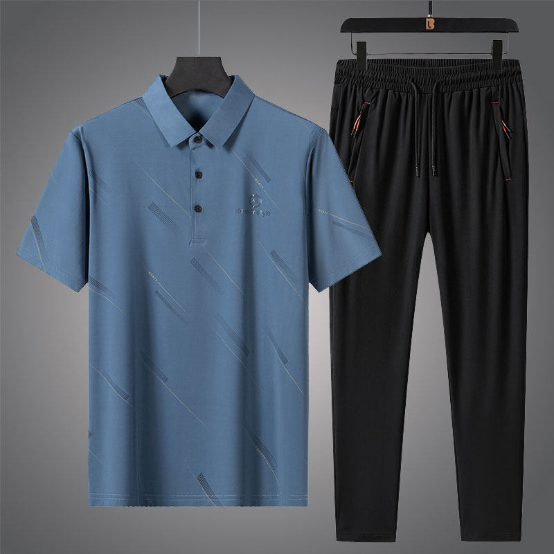 Summer Daddy summer dress T shirt short sleeves middle sleeves old grandfather's Day clothes 50 years old