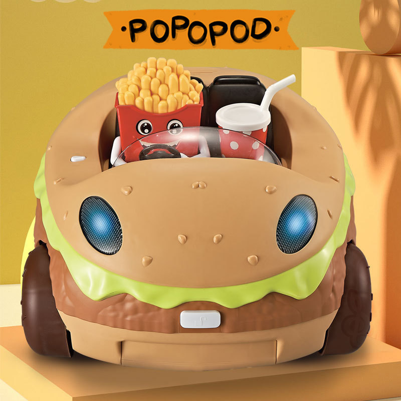 Large European and American children's play house kitchen toy hamburger barbecue cooking cooking kitchen utensils tableware sales cart