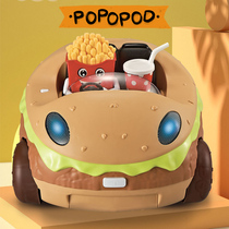 Large European and American childrens play house kitchen toy hamburger barbecue cooking cooking kitchen utensils tableware sales cart