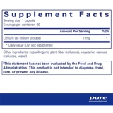 Американская прямая почтовая почта Pure Lithium (оротат) 1 мг литий -литий литий литий литий литий литий литий литий литий литий поддерживает спокойствие и поведение 90 капсулы