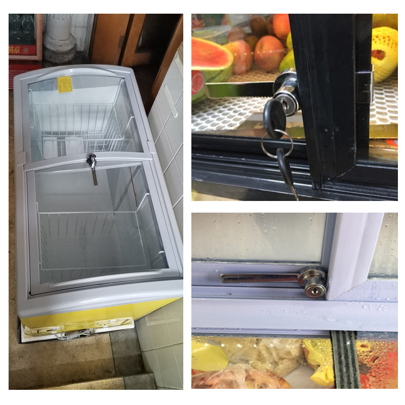 [USD 7.70] Freehole freezer lock ice cream lock glass push ice cream cake