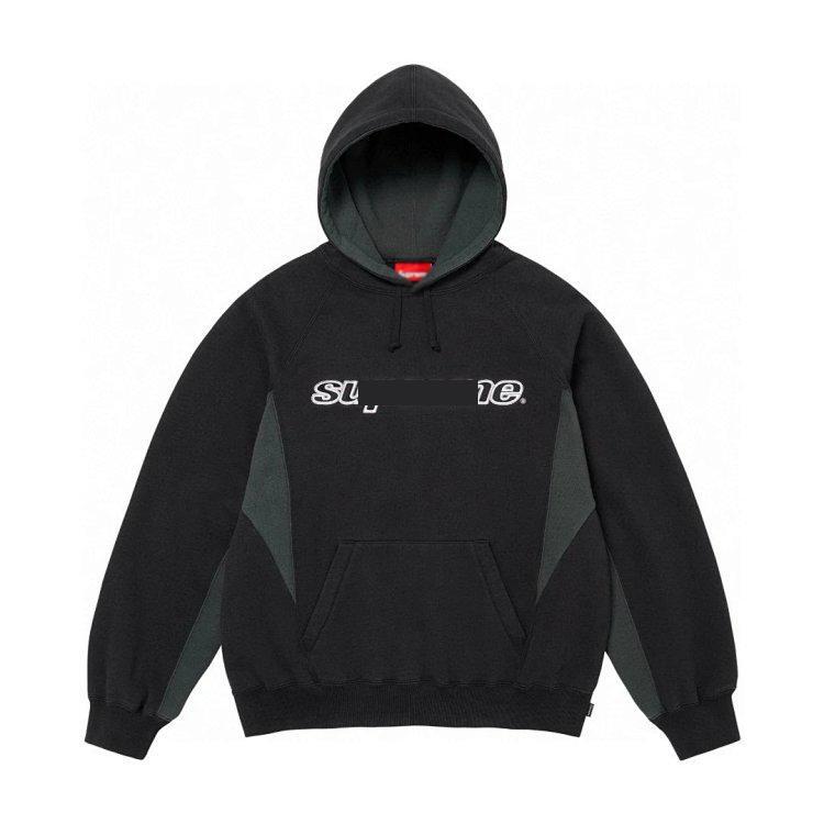 Sup Fw24 Division Hooded Sweatshirt Pullover Sweatshirt Color Block Embroidered Hoodie Pants
