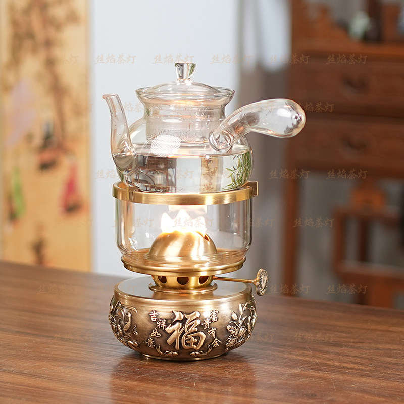 Air lamp, rich and rich, tea stove, kung fu tea set, exquisite production of high-end tea set, kerosene lamp, complete set