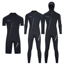 Mens wetsuit 3MM thickened one-piece jellyfish cold-proof warm wetsuit winter free snorkeling motorboat wetsuit