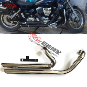 Lifan 250 V16 Modified Vintage Harley-Style Vh Exhaust Pipe Lf250-D Direct Exhaust with Muffler Horse Hoof Sound