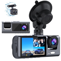 3 Channel Dash Cam for Car Camera 1080P Video Recorder