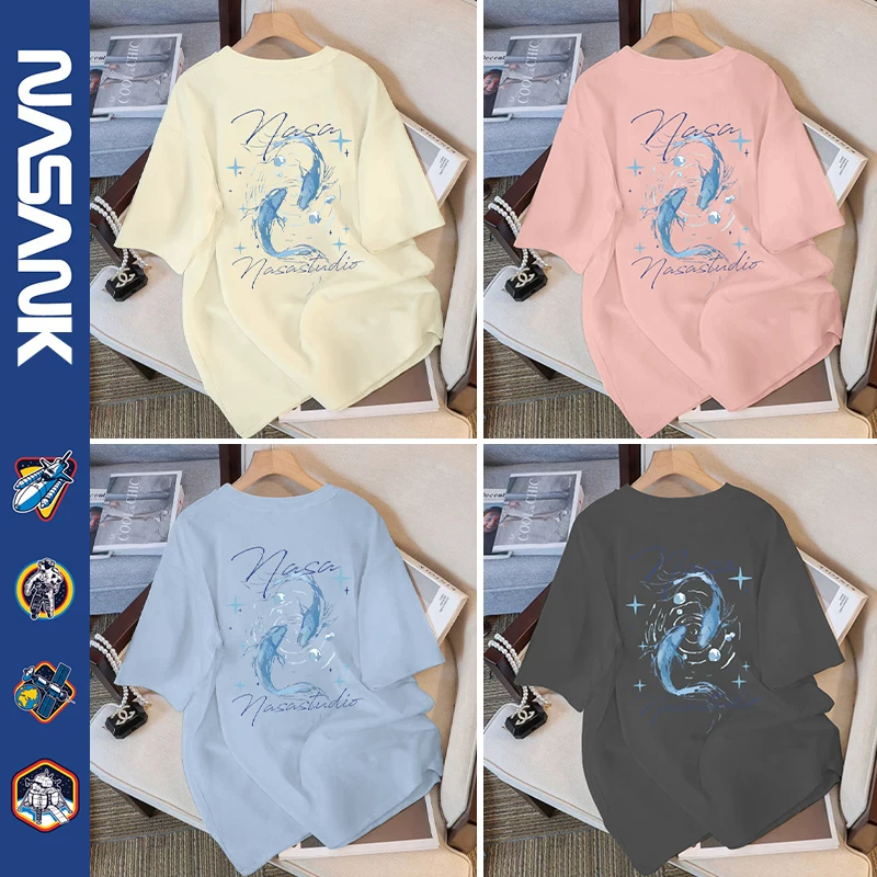 Футболка (NK NASA) летняя хлопковая, короткий рукав, американский стиль