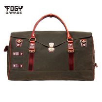 Fulu Garage DuPont Waterproof Oil Waxed Canvas Large Capacity Motorcycle Travel Special Retro Camel Bag Migration Motorcycle Bag
