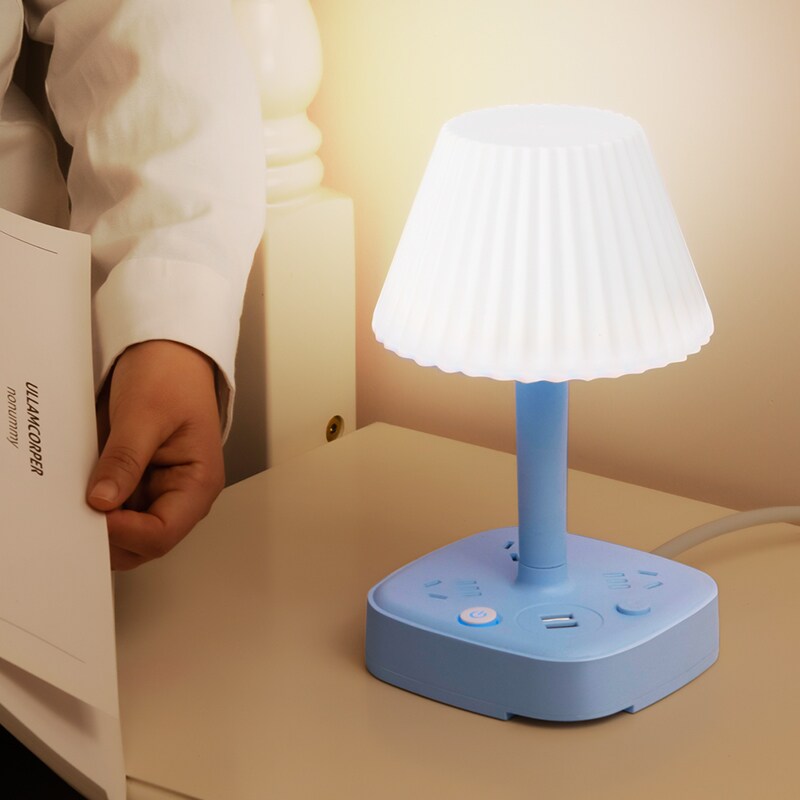Reading and learning special table lamp bedroom baby breastfeeding dormitory plug-in eye protection night light socket-type atmosphere bedside lamp
