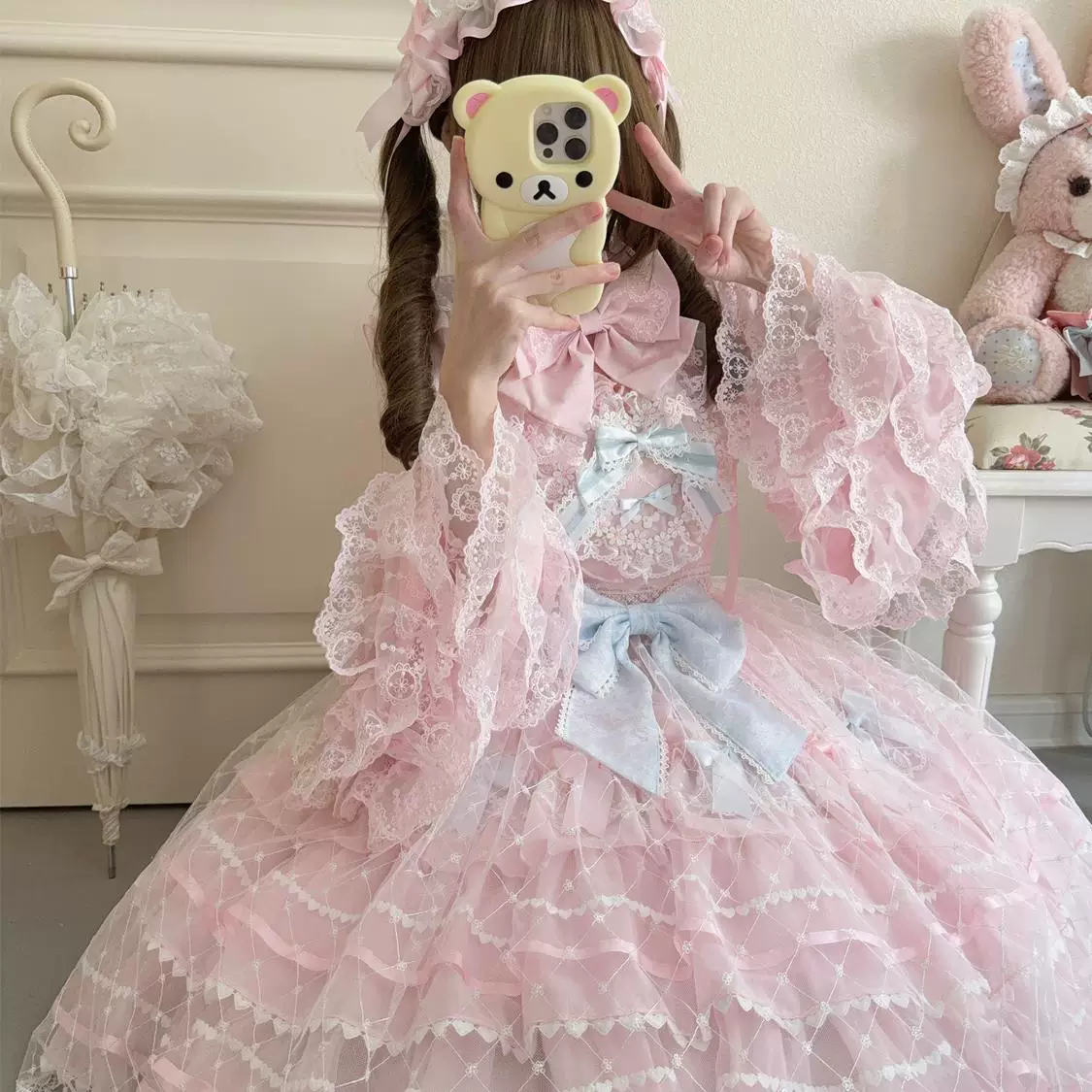 Подлинно дизайнерское милое весеннее платье, стиль Lolita, Lolita Jsk