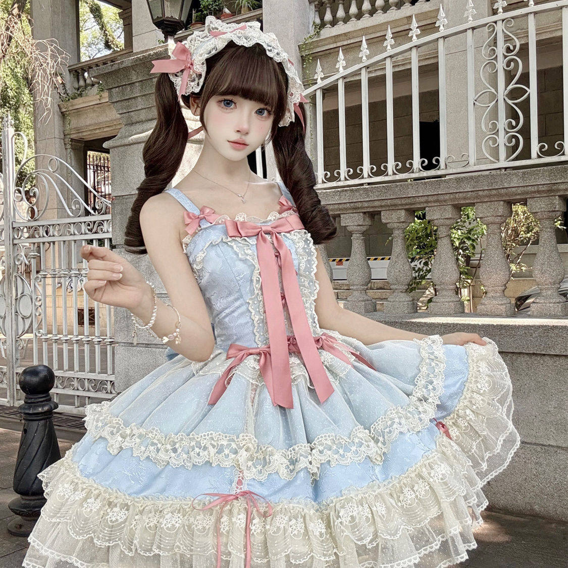 【缎心结】韩菇凉原创设计Lolita洋装芭蕾风JSK吊带连衣裙,夏日甜心必备!-lolita洛丽塔-淘宝好物网