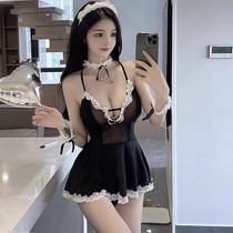 Adult fun exposure sexy pajamas couple underwear female mood high-end sexy suspender nightgown lace couple