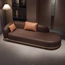 2024 new style chaise longue chaise lounge chaise longue couch lazy sofa living room bedroom hotel B&B first layer cowhide