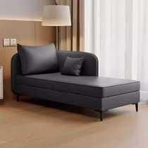 Simple first-layer cowhide chaise longue sofa bedroom room single chaise longue living room hotel high-end luxury lounge chair