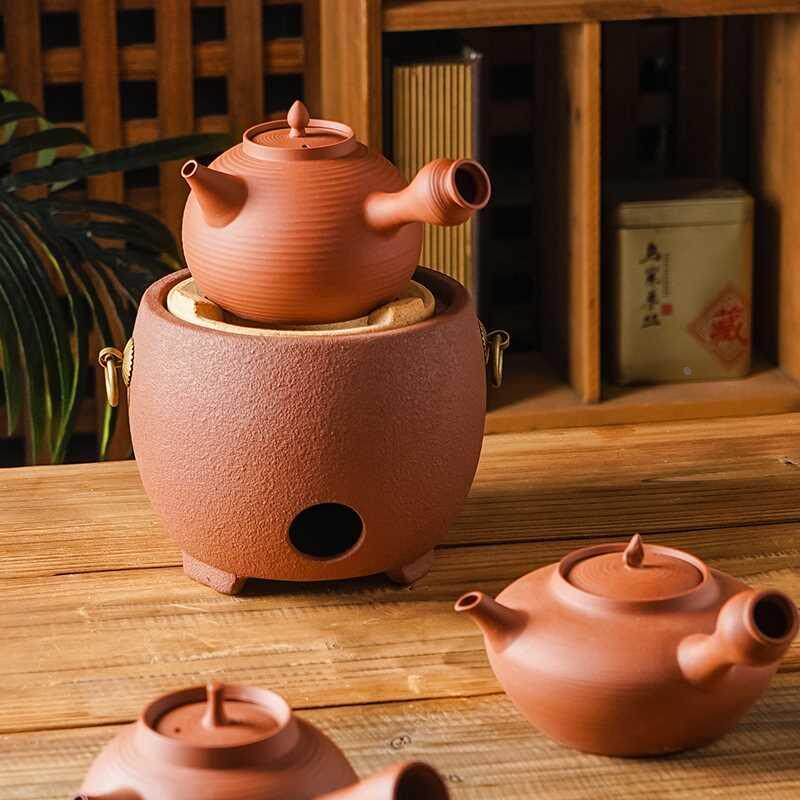 铫炉砂潮汕工夫茶烧水壶侧把急须煮茶壶 炭炉电陶炉红泥跳盖碳-淘宝Taobao | 天猫Tmall