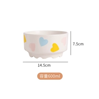 Стиль любовной керамический нагревательная чаша 600 мл (рекомендуемые кошки и маленькие и средние собаки)