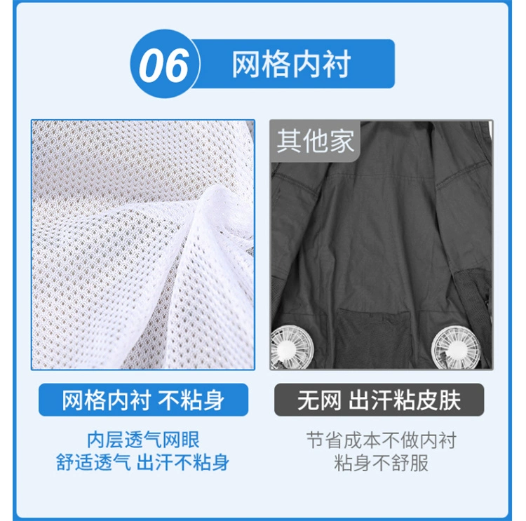 quần áo bảo hộ cao cấp Quần áo điều hòa, quần áo quạt nam, quần áo bảo hộ lao động làm mát, mùa hè sạc điện lạnh công trường quần áo bảo hộ lao động, áo khoác làm mát quan ao lao dong nam quần bảo hộ nam