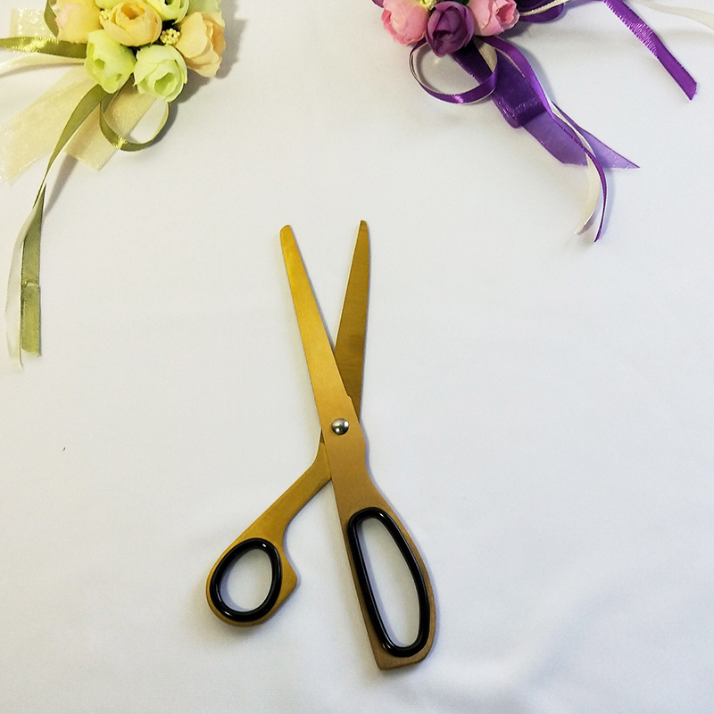 Opening cut Ribbons Scissors Suit Celebration Ceremony Props Supplies Dragon Crested Golden Scissors Stainless Steel Cut Color Ribbon