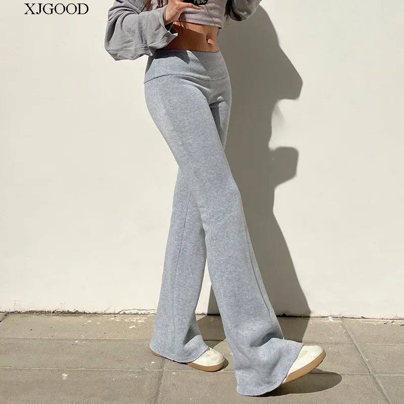 Мисс тонкий кашемир заниженная талия micro-модель ла брюки Women's fleece low-rise cropped pants 