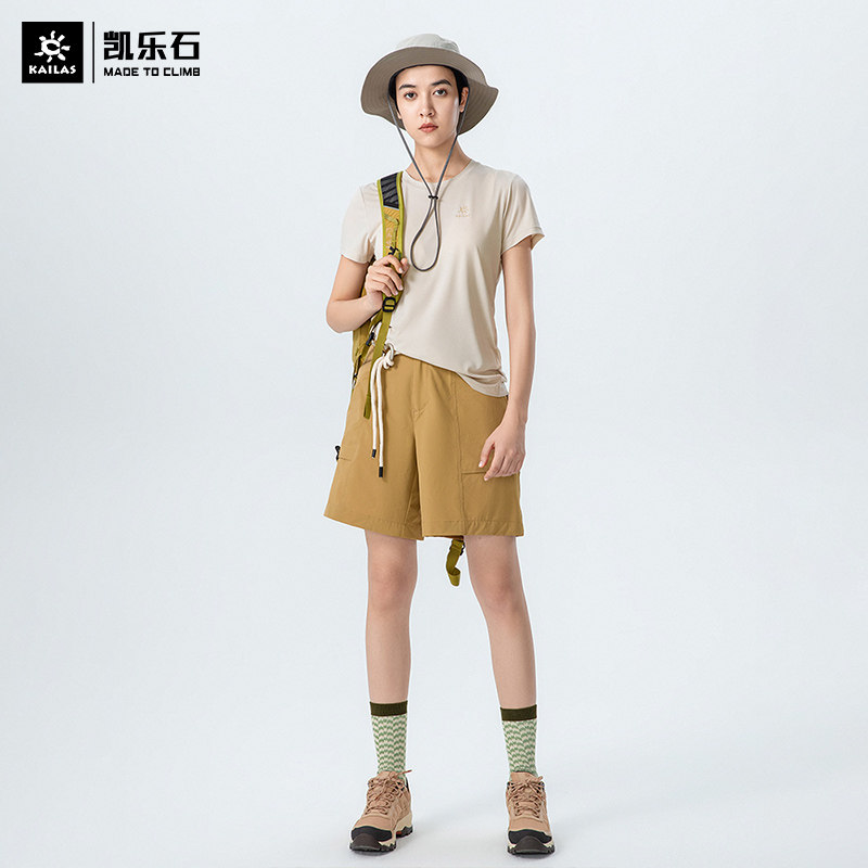 Kerle Stone Speed Dry T-Shirt Woman Summer New Round Collar T-Shirt Function Perspiration Short Sleeve Outdoor Sports Speed Jersey-Taobao