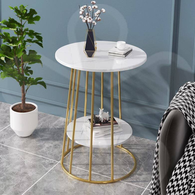 Edge A Few Advanced Art Feel Iron Craftsmanship Light Extravaganza Small Tea Table Living-room Sofa Side Table Small Tea Table Balcony Small Round Table