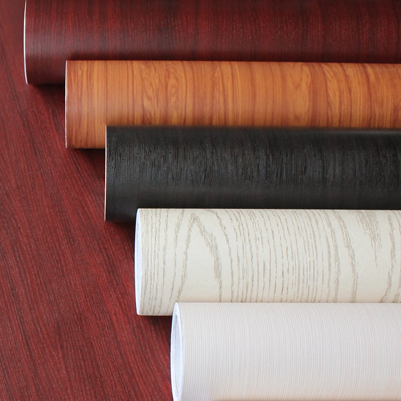 Boeing Soft-sheet Waterproof Wallpaper Wardrobe Desktop Old Doors Furniture Renovated Cabinets Wood Grain Stickers Self-Glued Imitation Wood Stickers