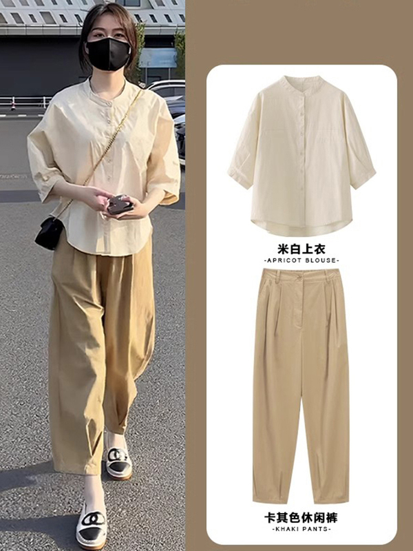 Elegant and Fashionable Plus-Size Outfit Set for Women, 2025 New Summer Style, Suitable for Pear-Shaped Body, High-End Two-Piece Set