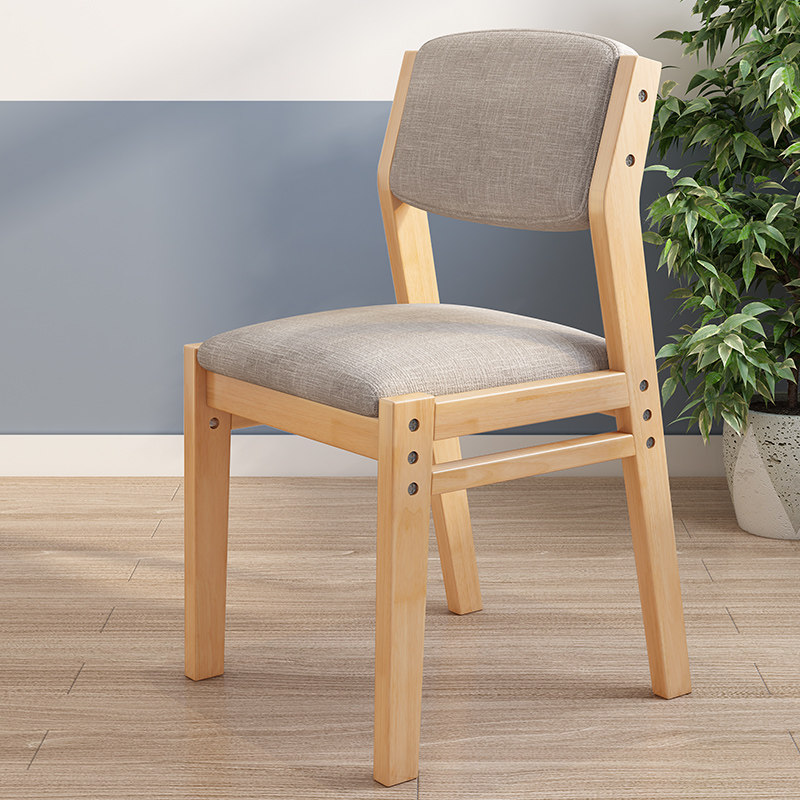 Primary and middle school students solid wood lift chair adjustable learning Nordic writing chair with back stool desk chair computer chair