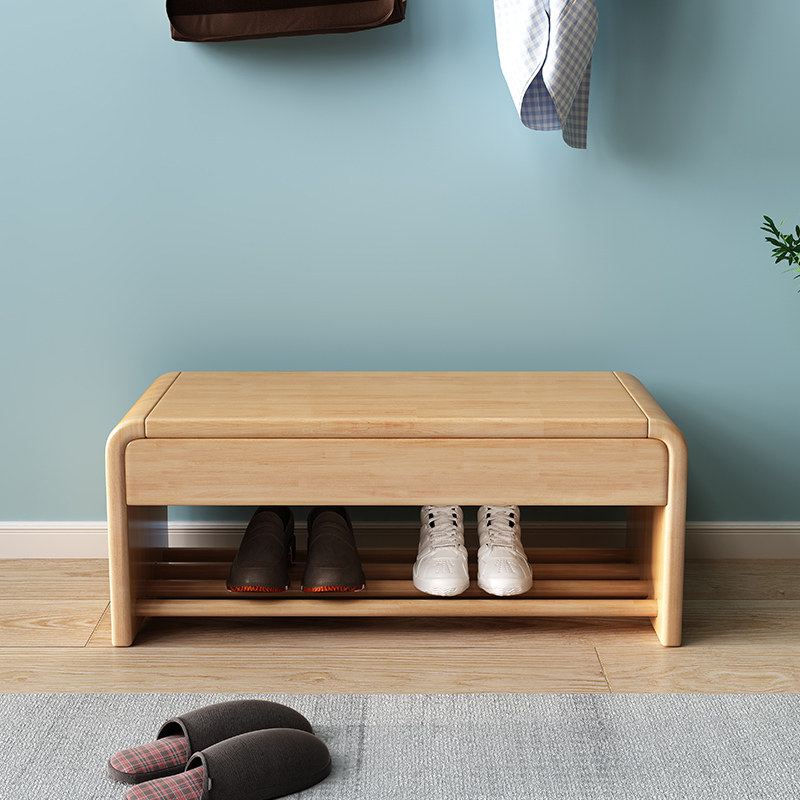 Northern Europe changed footwear stool solid wood household entrance can wear shoe stool storage bench, shoe stool type