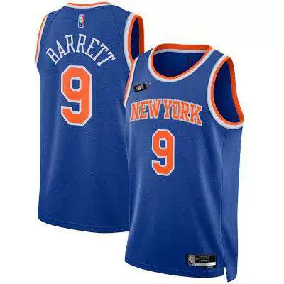 US версия подлинной футболки Knicks команды 0 Диwenqinzo джерси 9 Барлет 11 Брунсон 2024 городская версия SW