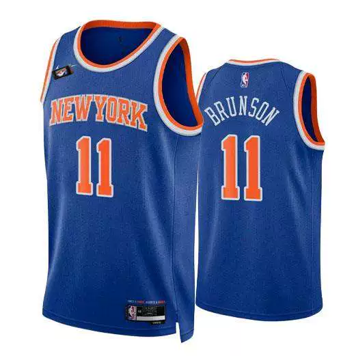 US версия подлинной футболки Knicks команды 0 Диwenqinzo джерси 9 Барлет 11 Брунсон 2024 городская версия SW