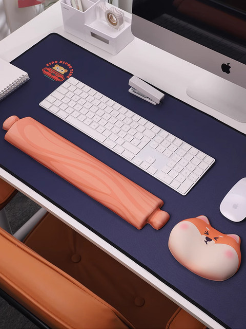Shiba Inu Silicone Wrist Rest Extra Large Mouse Pad Keyboard Wrist Rest Memory Foam Cute Office Palm Rest for Girls