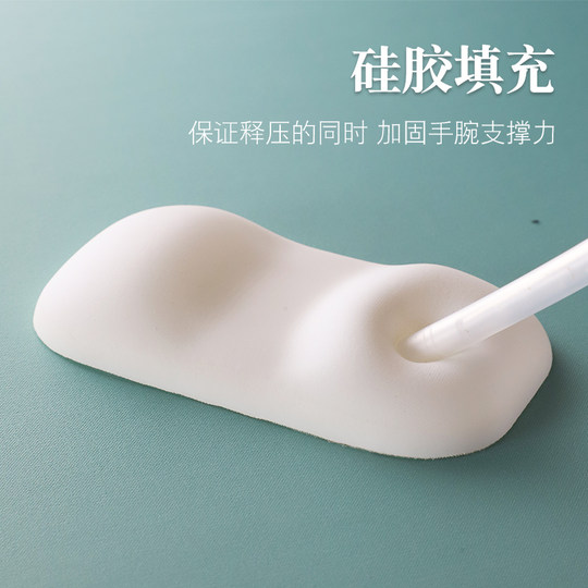 Silicone Computer Wrist Rest Mouse Pad Keyboard Wrist Support Palm Rest Wrist Pad White Female Gum-Shaped Gray Black