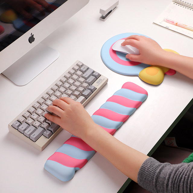 Lollipop Silicone Wrist Rest Mouse Pad Memory Foam Keyboard Wrist Rest Office Wrist Rest Palm Rest Mouse Pad Cute for Women