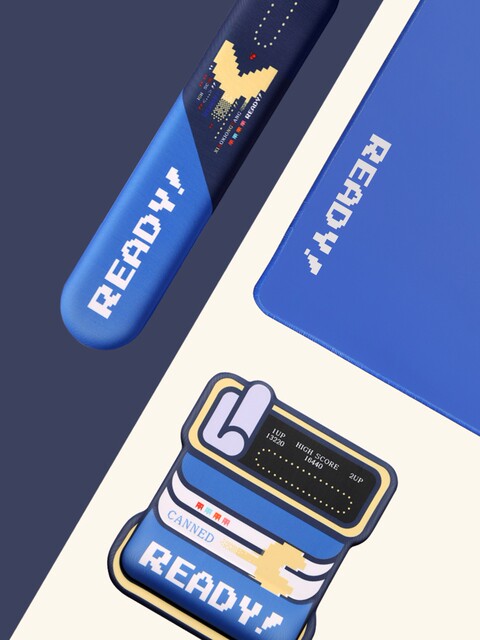 Pac-Man Mouse Pad with Wrist Rest for Men and Women, Silicone Keyboard Wrist Support, 3D Computer Office Wrist Pad, Desk Pad, Mouse Pad