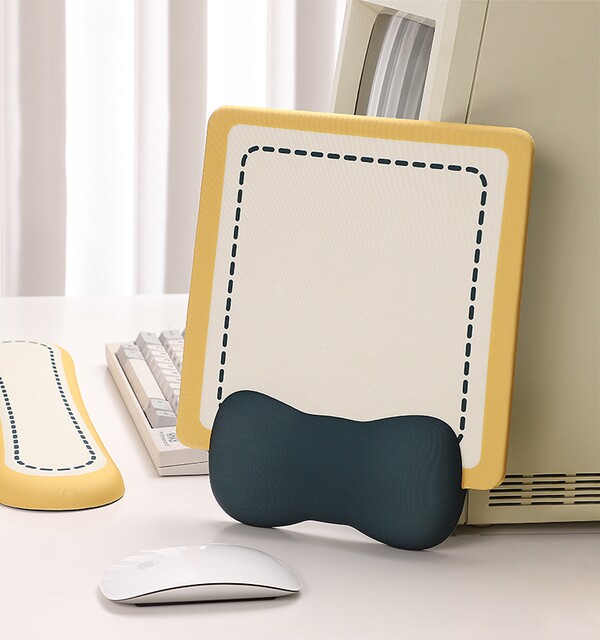 Creative Bowknot Dotted Line Mouse Pad Wrist Rest Silicone Memory Foam Keyboard Wrist Rest Cute Cartoon 3D Wrist Pad