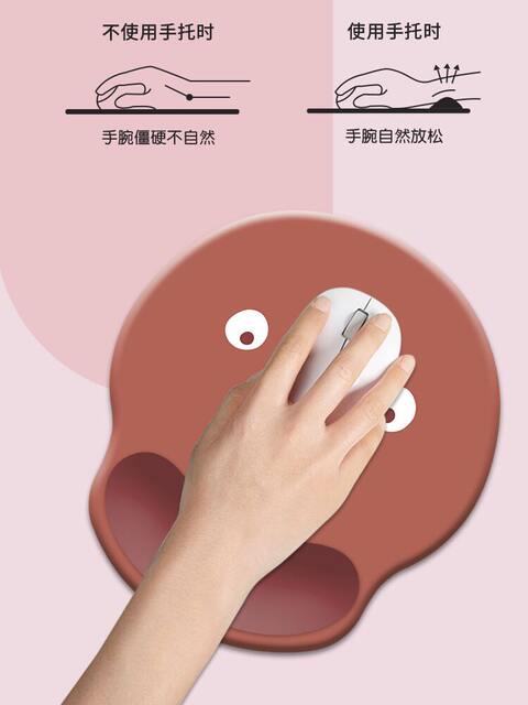 Funny Expression Wrist Rest Mouse Pad for Boys and Girls, Office Mouse Pad, Silicone Cute Hand Rest, Computer Keyboard Rest Pad