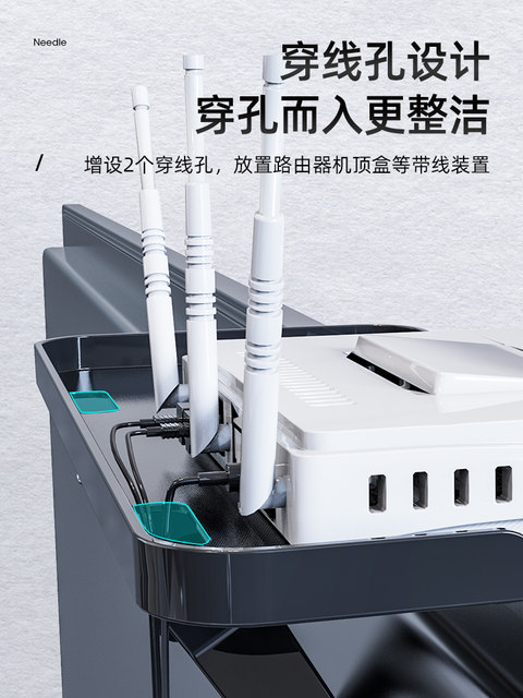 Computer Monitor Screen Shelf on Top for Router Storage Box Bracket, No Drilling Required