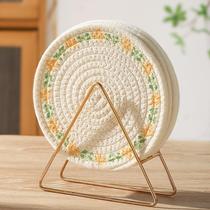 Anti-scalding table mat round high temperature resistant high value heat insulation mat ins heat resistant casserole mat household plate bowl coaster