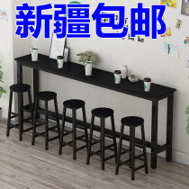 Package installation Xinjiang wall bar table home balcony window long table long table dining table high bar