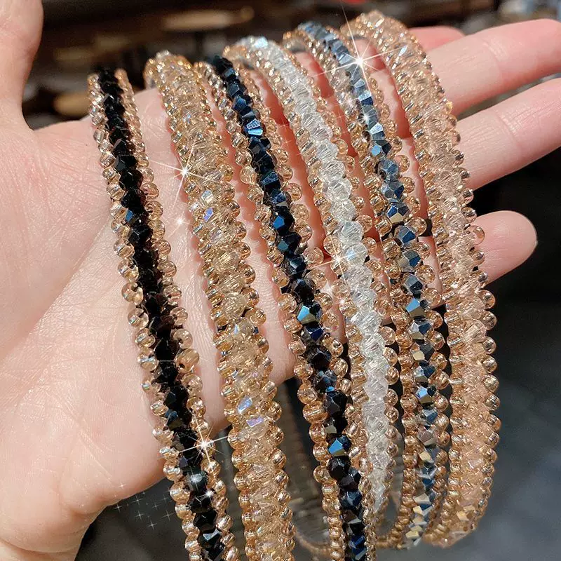 Женская блестящая повязка на голову с кристаллами RhineStone, корейского производства
