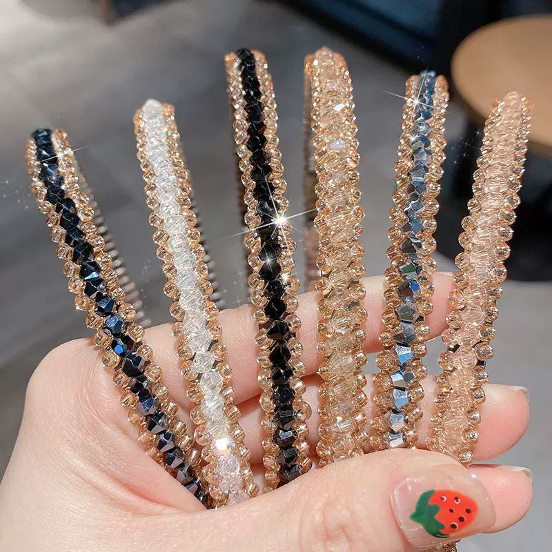 Женская блестящая повязка на голову с кристаллами RhineStone, корейского производства