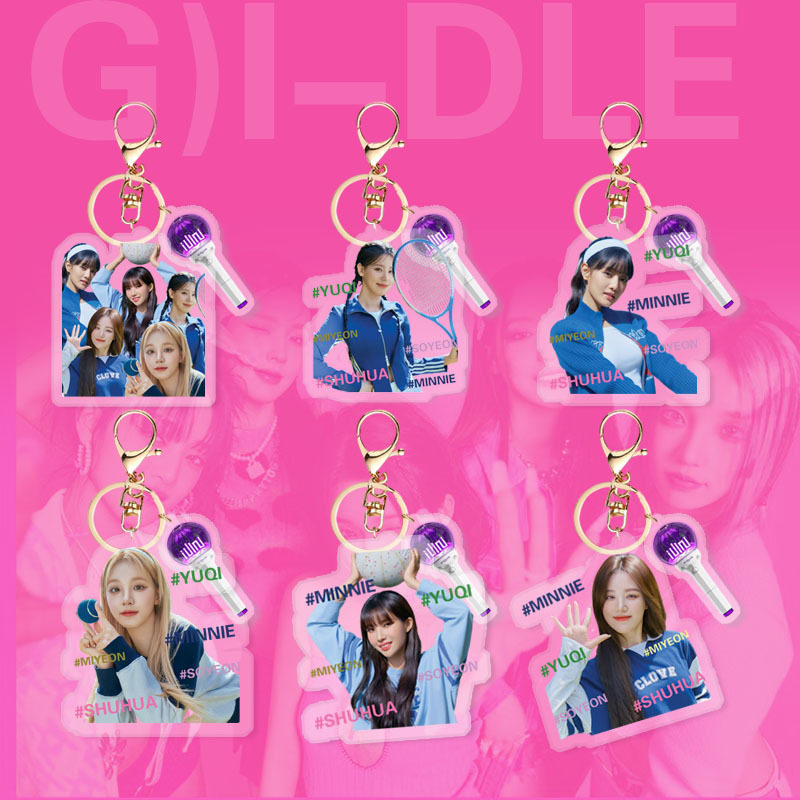 (G) I-DLE new acrylic key button Bag bag pendant Song Rain Qi Ye Shuhua Women's surrounding the same section-Taobao