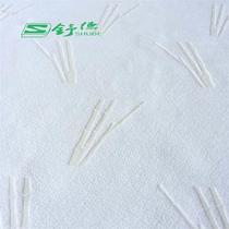 Modern bamboo fiber cushion pillow fabric Polyester textile knitted fabric Simple white mattress cover fabric