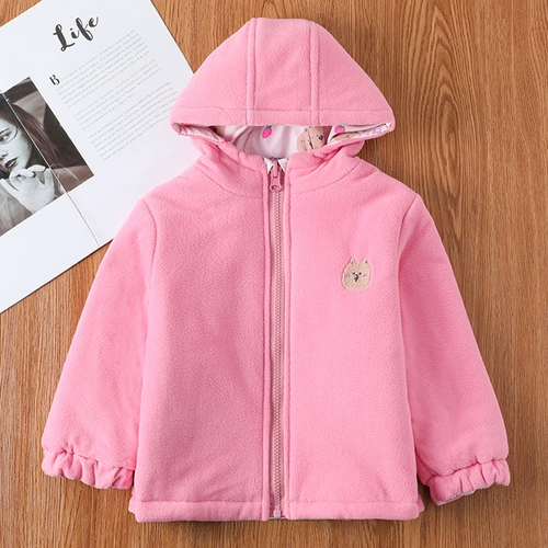 Бархатная двусторонная осенняя флисовая детская весенняя куртка