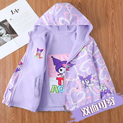 Бархатная двусторонная осенняя детская утепленная куртка, в западном стиле