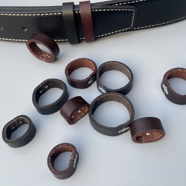 ສາຍແອວຂອງຜູ້ຊາຍແລະແມ່ຍິງ cowhide loop 2.533.23.53.8 cm wide belt loop pants ຫນັງແທ້ສາຍແອວ meson ring