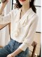Popular High-End Ruffled Shirt with a Unique Thin Design for Spring, Autumn, and Winter, French-Style Long-Sleeved Top for Professional Wear